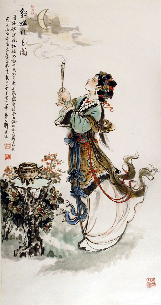古代仕女图国画