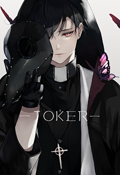 black黑发少年