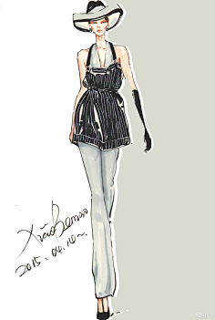 net 【新提醒】手绘马克笔时插 - 服装画/服装设计手稿 - 穿针引线