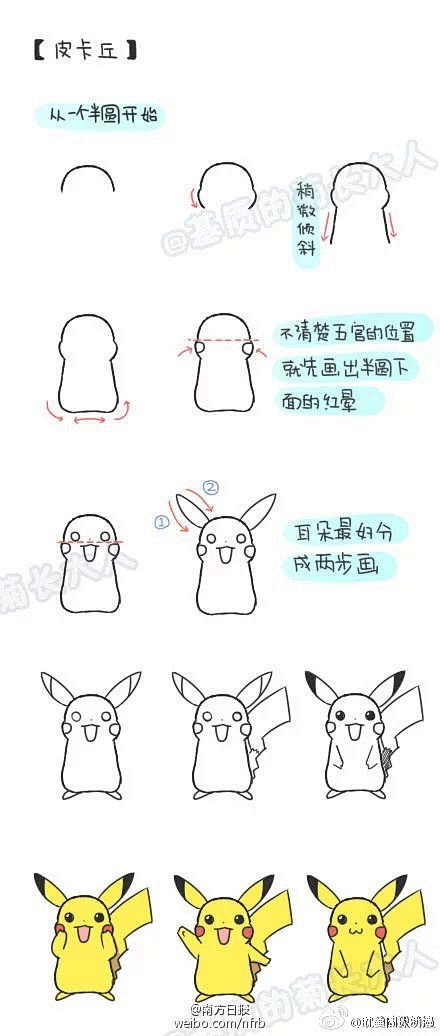 阿兮爱吃鱼采集到简笔画 【实用简笔画教程】教你画这些萌萌的动漫