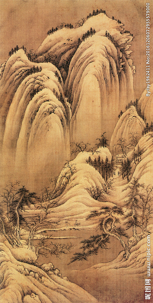 山水画中国风中国水墨画水墨画古画古代山水画中国元素画国画文化艺术