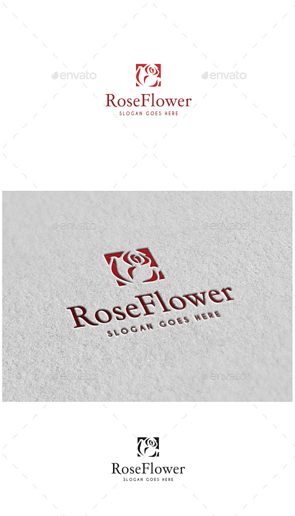 玫瑰花的标志自然标志模板roseflowerlogonaturelogotemplates植物