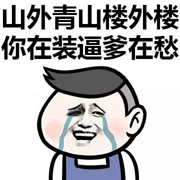 山外青山楼外楼你在装逼爹在愁表情图片