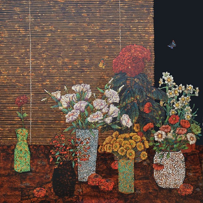 art -漆画lacquer painting-花瓣网|陪你做生活的设计师 | 【余晖