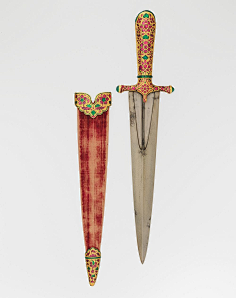 sai资源库# 武器绘画资源参考,大都会博物馆收藏的印度或波斯匕首