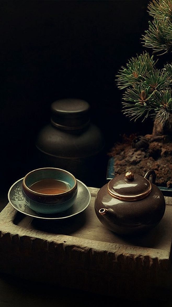 禅茶一盏虚窗隐小酌诗风淡着情北坤人素材