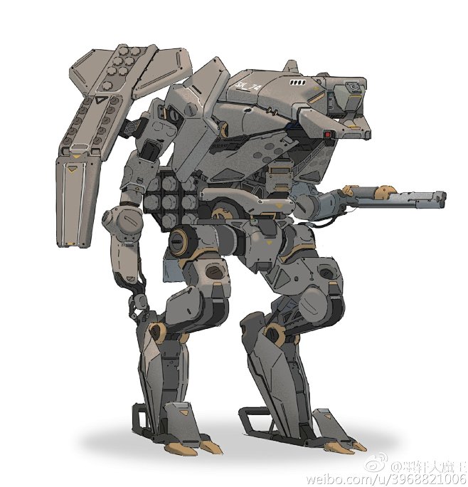 墨轩机械设定科幻未来游戏角色设计机甲原画