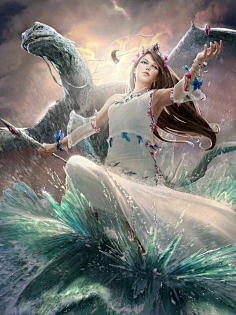 海流女神-克吕墨涅 (clymene)又称埃萨(asia),古希腊神话中海洋女神之