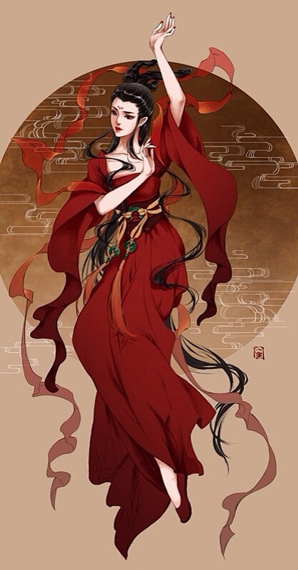 彼岸花古风手绘美人