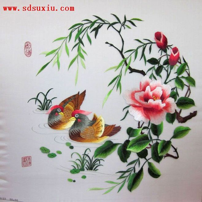 鸳鸯刺绣