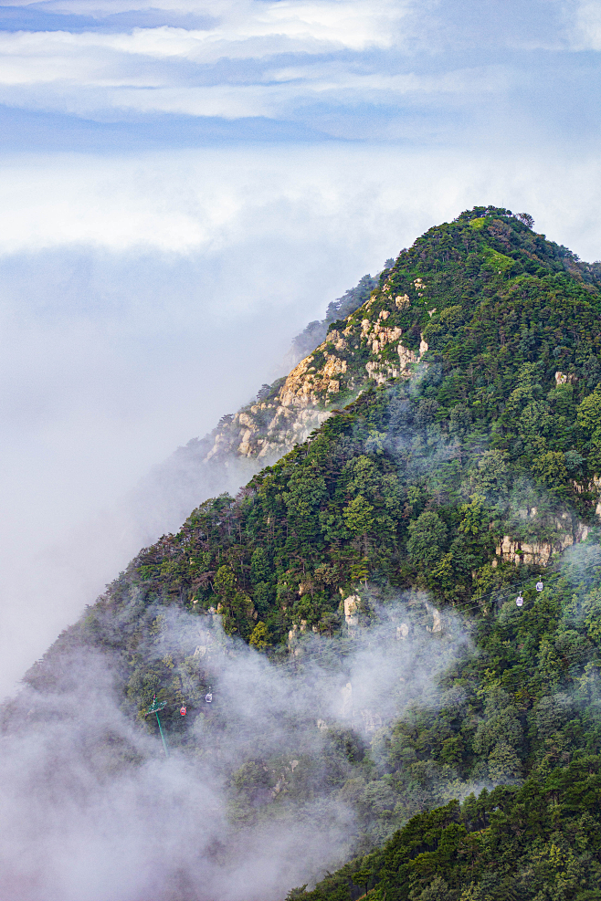 泰山风光云海山峰观日峰