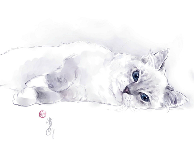 画猫,宠物画像,猫咪画像,猫咪手绘