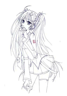 动漫线描稿