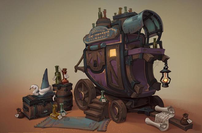 游戏场景原画-物件图