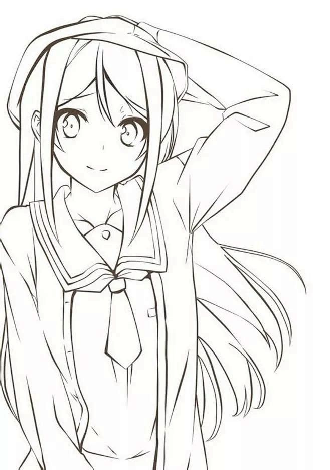 线条适合新手画的画临摹线稿适合可以临摹的漫画图片新手入门动漫可