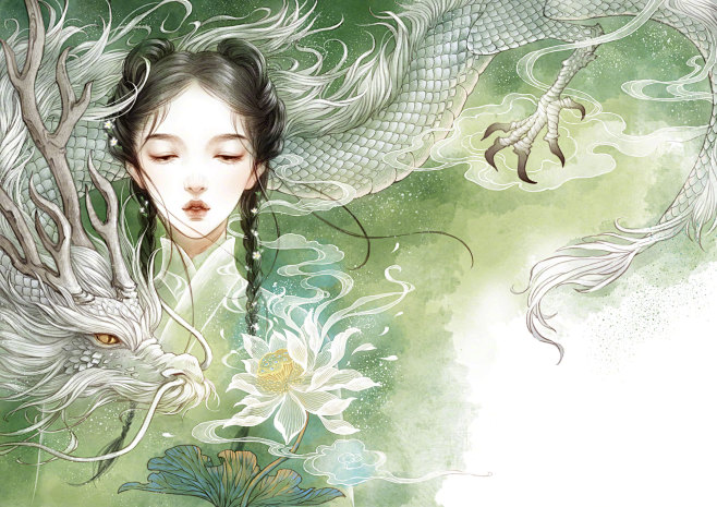 古风美人古戈力绘