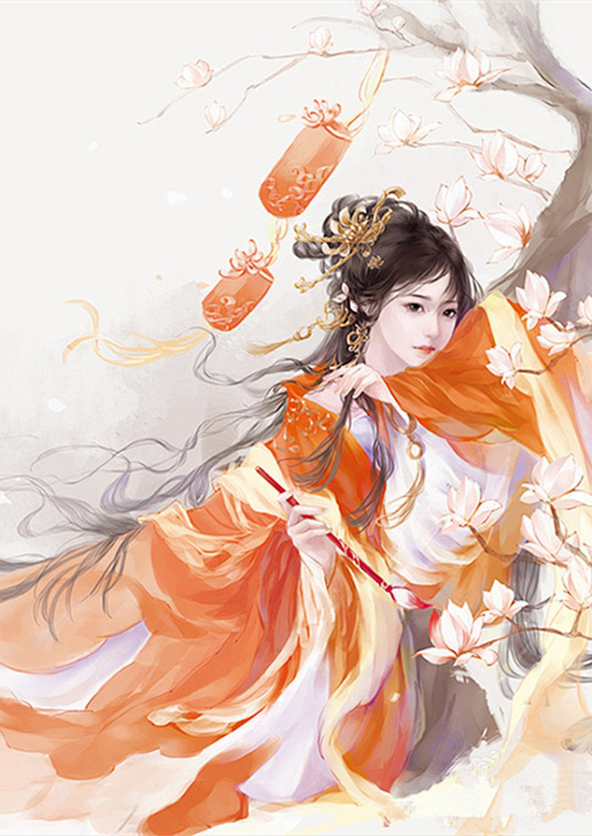 古装插画唯美美女美人古风人物古风女子倾国倾城妩媚仙侠少女女人游戏