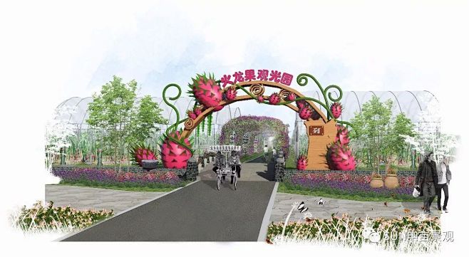 申亩景观马山盛世生态园休闲农业景观设计案例总鸟瞰图马山县盛世生态