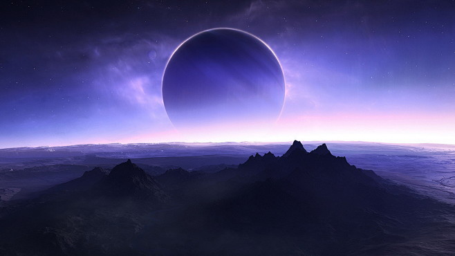 神秘宇宙浩瀚星空星球背景