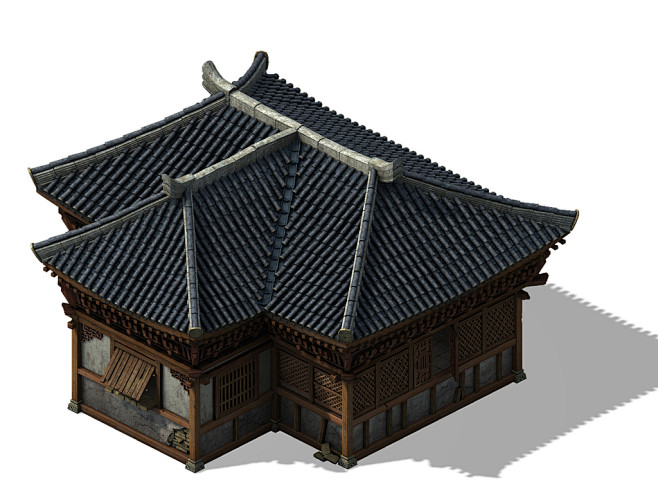 游戏民居房子房屋模型中国古代建筑模型