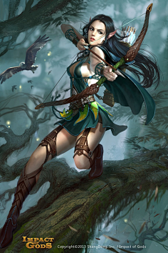女弓箭手