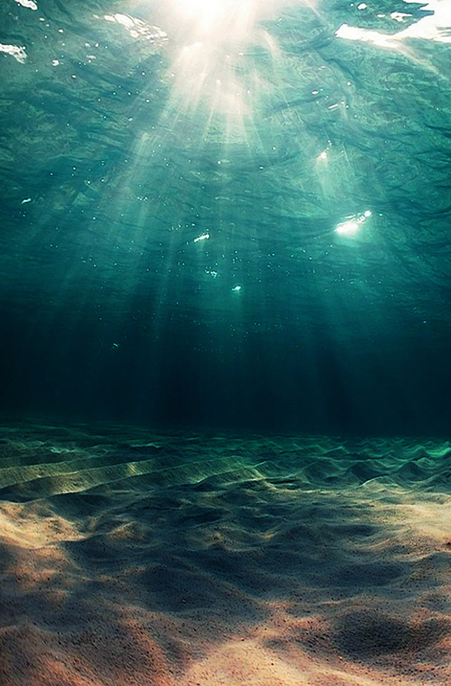 十年浮夸终成k歌之王采集到水素材 创意海底海面阳光深海光芒背景