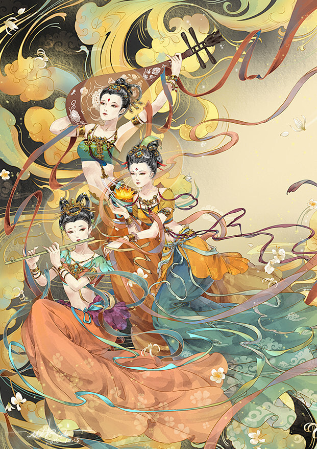 敦煌壁画 飞天