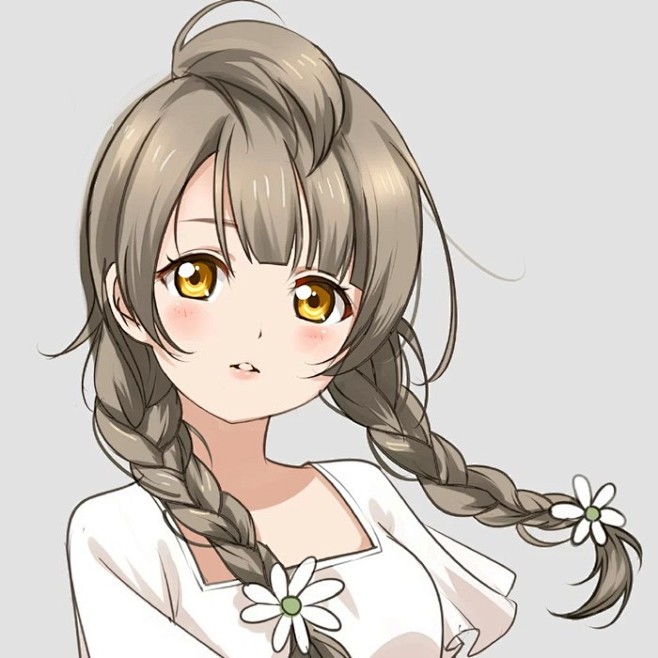[萌系动漫头像]lovelive 麻花辫 双马尾 少女 姐妹头像 组团 系列