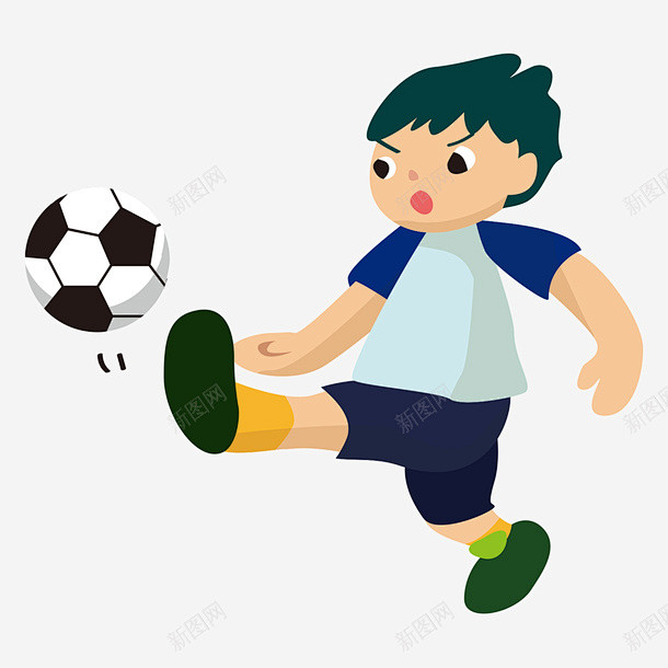 卡通风格踢足球元素矢量图高清素材体育体育项目俄罗斯世界杯卡通人物