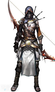 【首发】弓箭猎手枪手 弩骑士类型角色设定超级合集 两千多张 cg原画