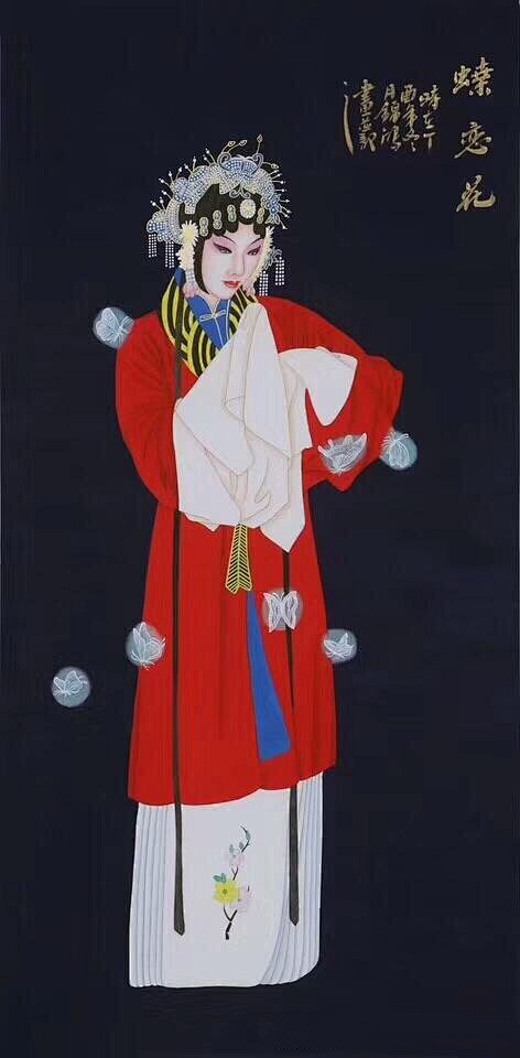 画家李锦鸿的国粹京剧国画作品欣赏戏曲的魅力