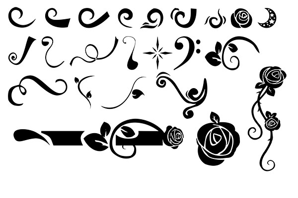 字体装饰自定义花边