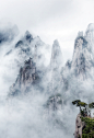 水墨山水黑白水墨画