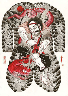 混圆君采集到纹身手稿