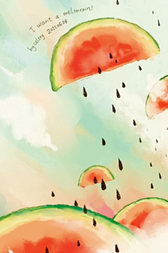 la 可爱卡通西瓜创意iphone手机壁纸 夏季清凉手机图片 33.la
