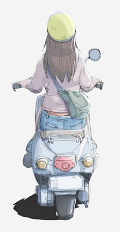 日系女孩子-花瓣网|陪你做生活的设计师 | 骑电动车