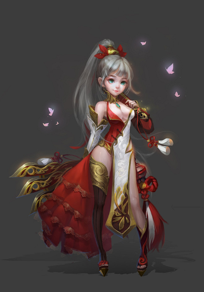 中国风原话萝莉小乔武将q版原画