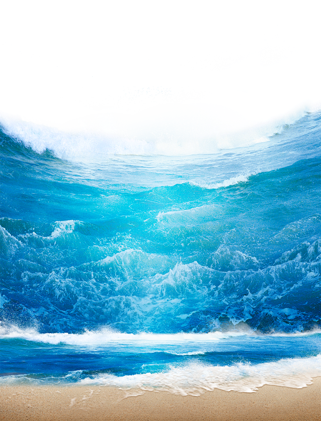 夏季夏天海滩波浪海边游乐场冲浪海报合成psd分层海浪免抠png