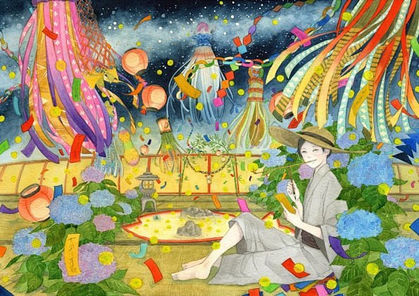 日本插画 花瓣网