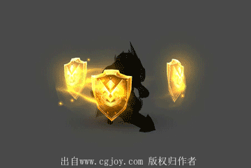 护盾金色黄色