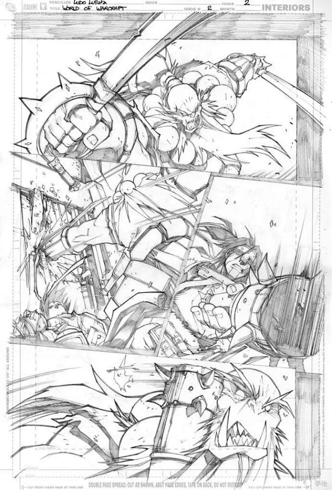 干货魔兽御用插画师的分镜原稿想学漫画的快收藏兴趣部落
