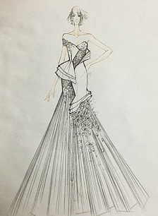 com 服装 设计 手绘 礼服 素描 手稿 铅笔画 设计图 婚纱 唯美 草稿