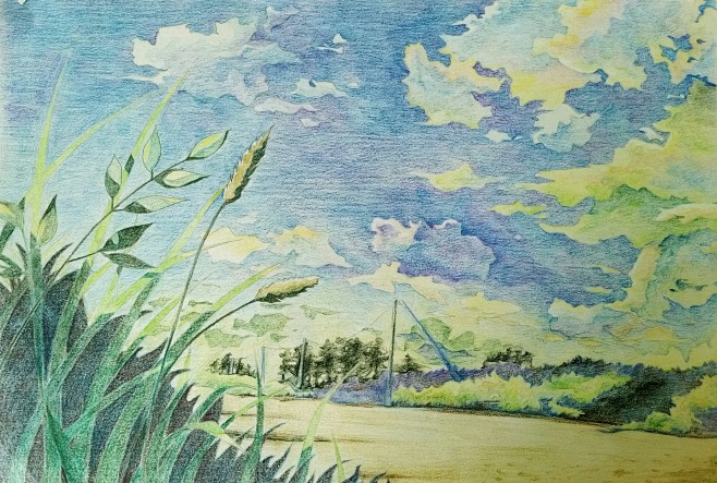 彩铅画风景