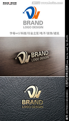 com dw字母logo huitu.