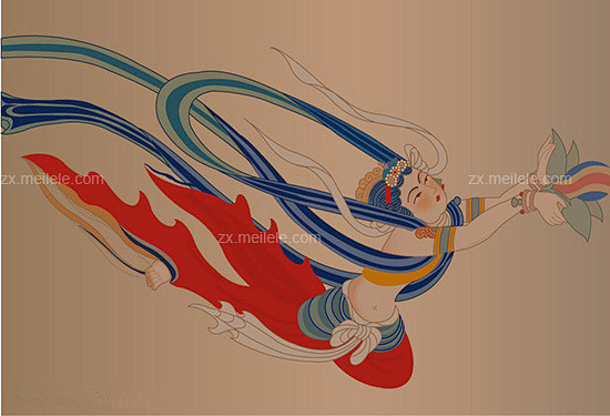 com 敦煌飞天 敦煌壁画飞天图片欣赏 zx.meilele.com