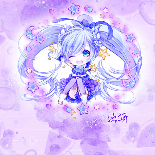浊酒处理#q版头像底图素材/紫色可爱/q版素材/[关注可用]