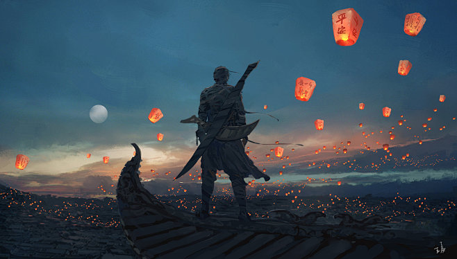 古风武侠花灯背景1920x1092