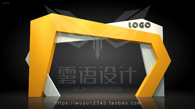 3d模型max源文件门头设计活动设计美陈发布会议年会门头效果图03淘宝