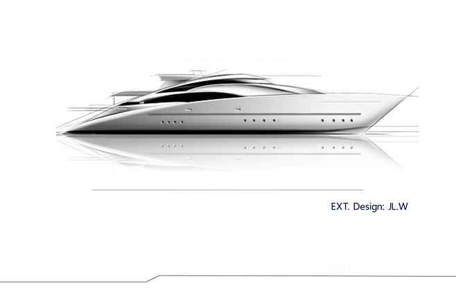 手绘游艇工业设计产品设计普象网