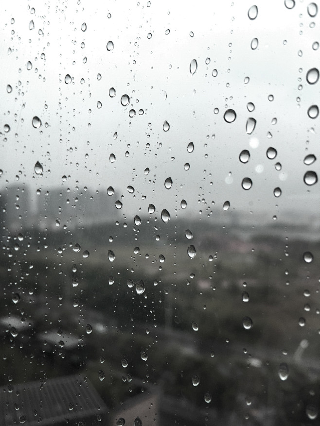 小清新静物雨天下雨雨滴